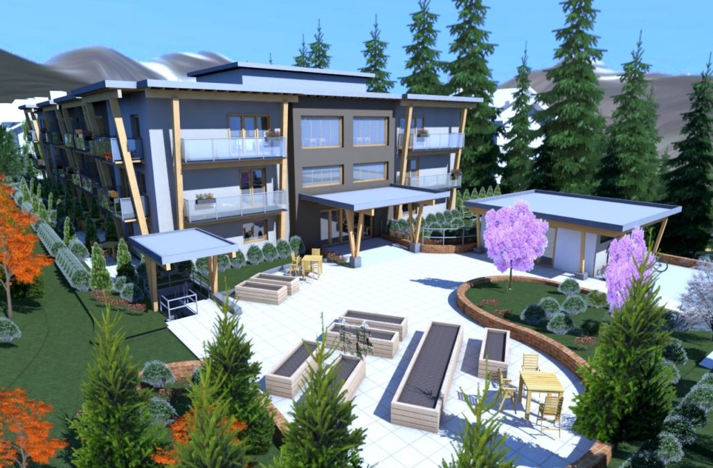 Apartment building designed for comfortable living within Whistler